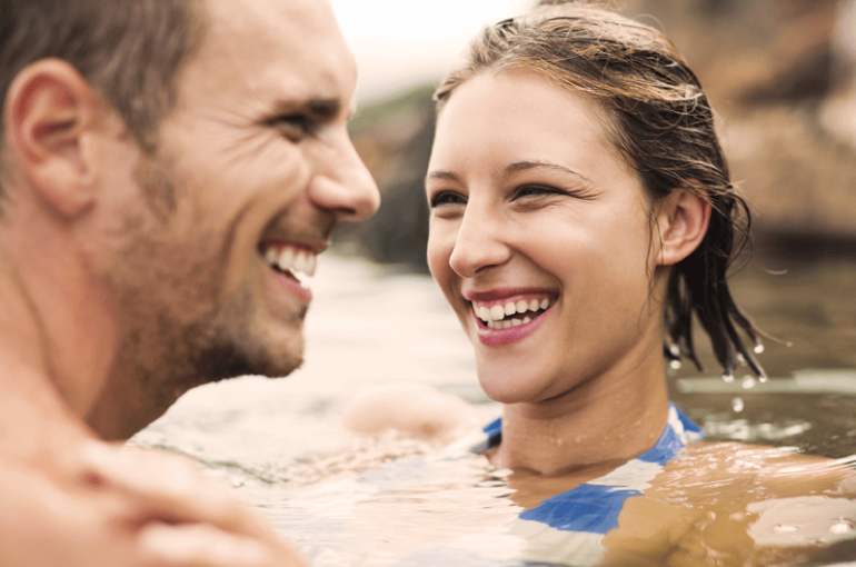 Schwimmspass im Freien